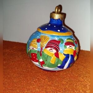 Vintage* Gallery Collection Christmas Cheer Ceramic Cookie Jar